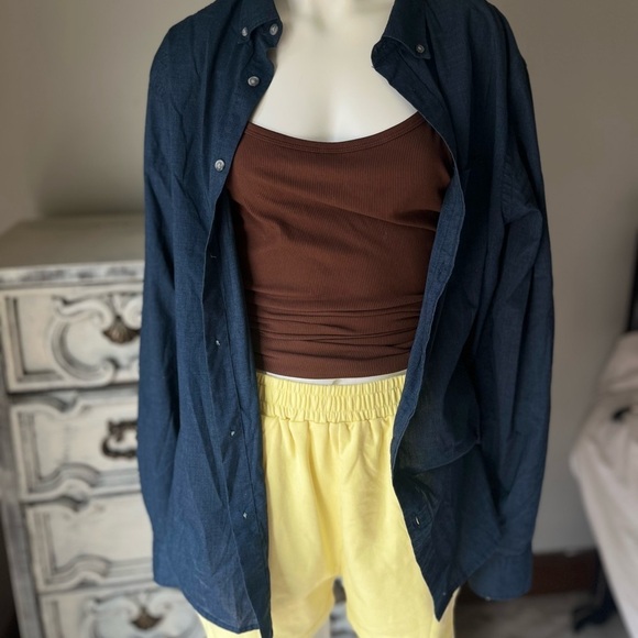 Old Navy Slim Fit Denim Button Down - Picture 2 of 7